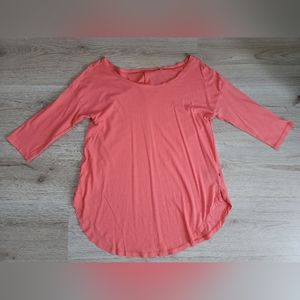 Toad&Co. 3/4 Sleeve Tissue Tee in Coral